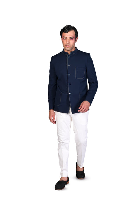 Short Bandhgala with White Pants